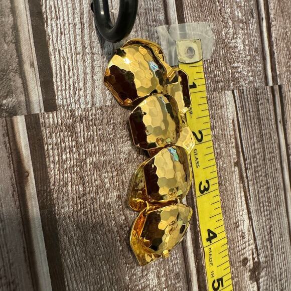 Bracelet Joan Rivers Goldtone Hammered Circles Vintage - Picture 4 of 4